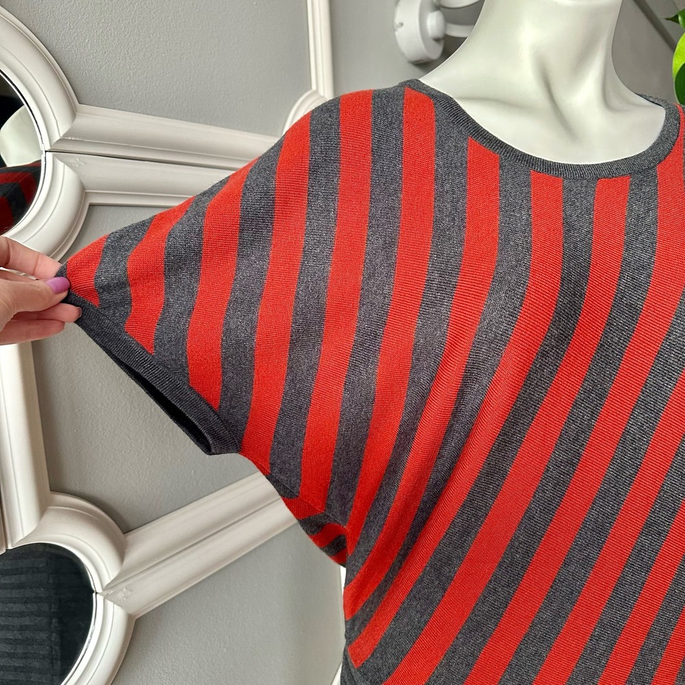 Elio Wool and Cashmere Striped Sweater Dress Size Medium - Picture 8 of 9